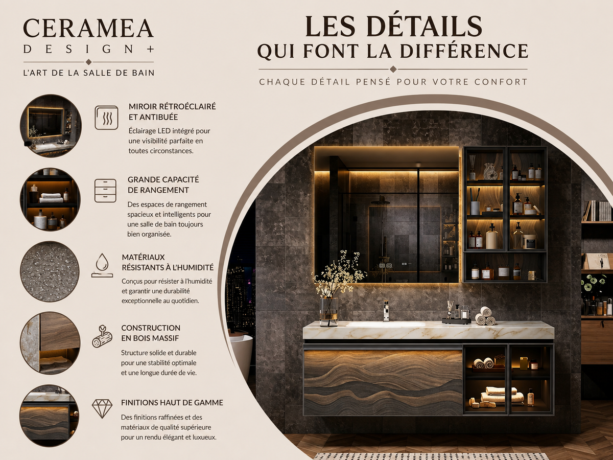 Ensemble meuble vasque Névara - Céraméa Design