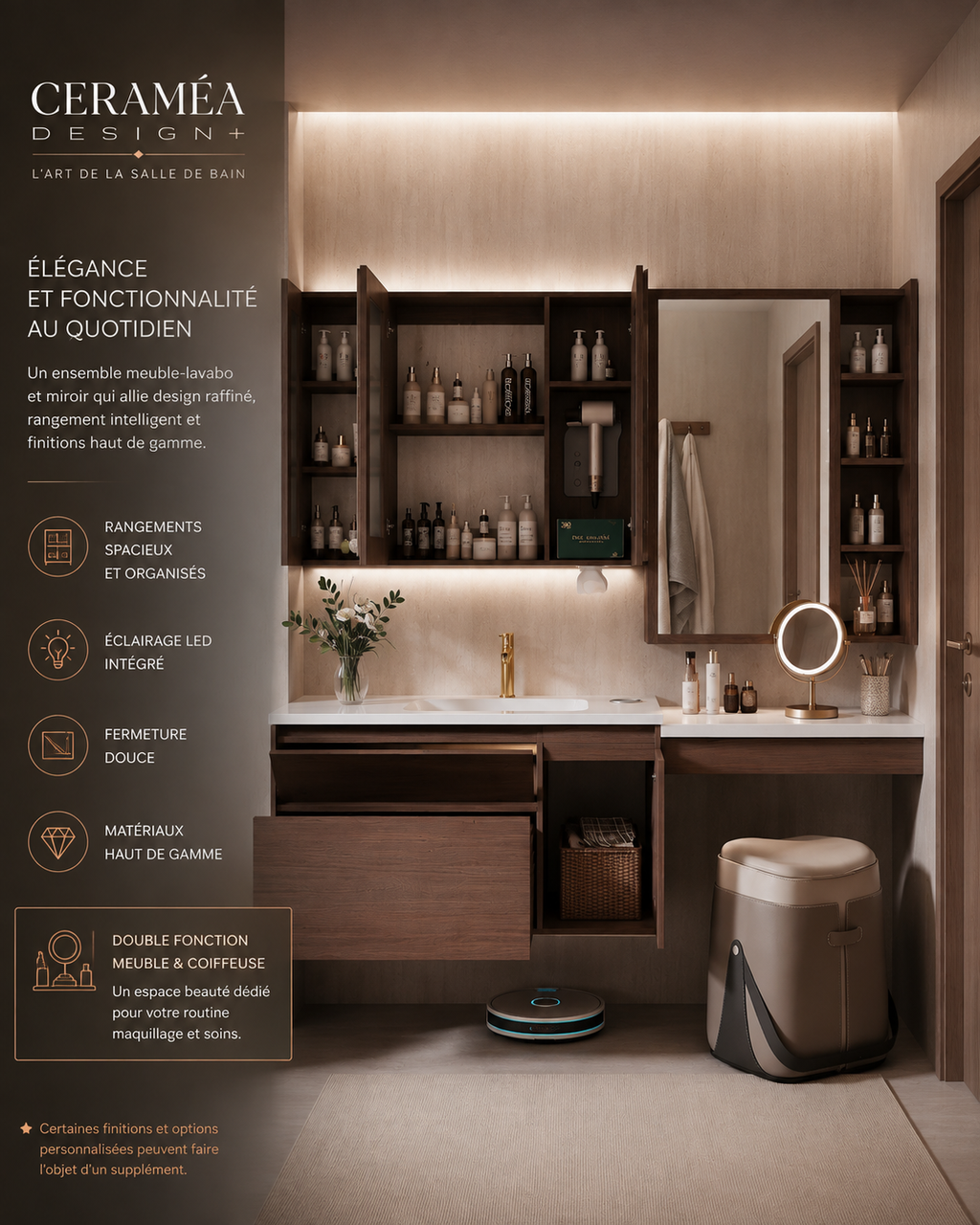 Ensemble meuble vasque Élyséa - Céraméa Design
