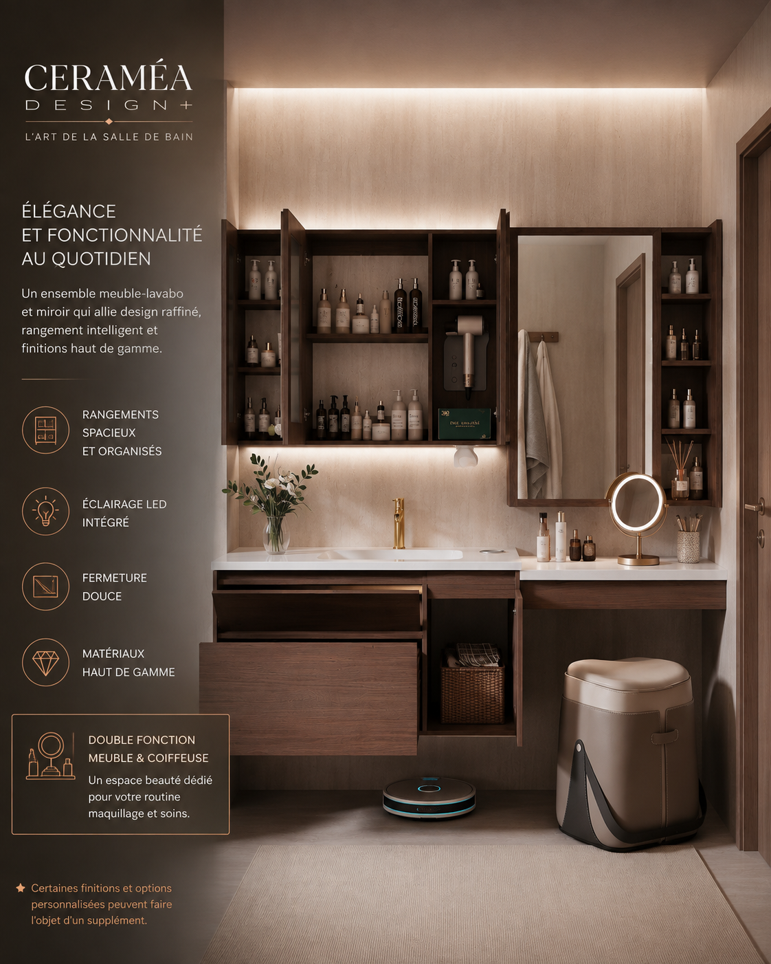 Ensemble meuble vasque Élyséa - Céraméa Design