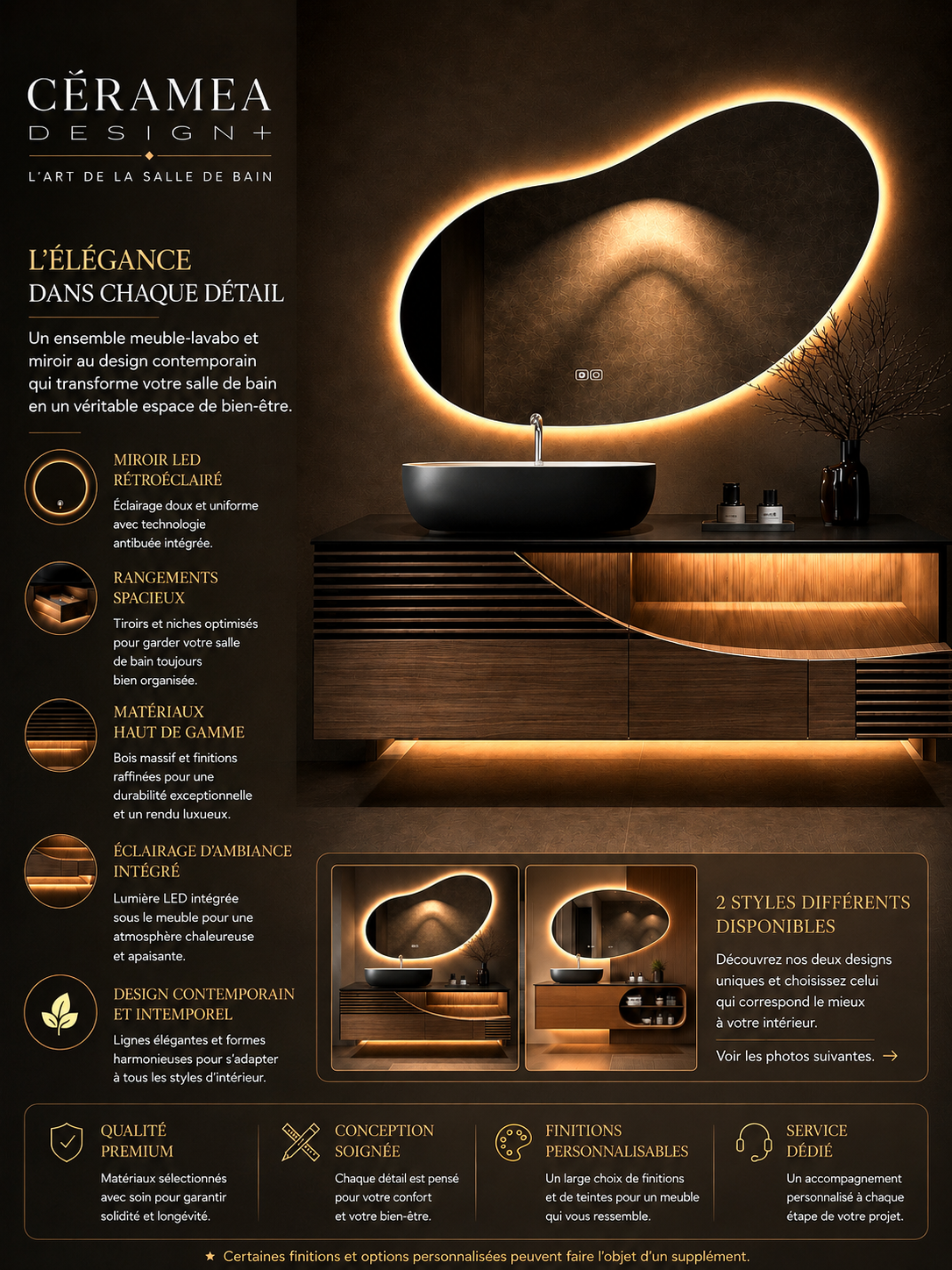 Ensemble meuble vasque Novéa - Céraméa Design
