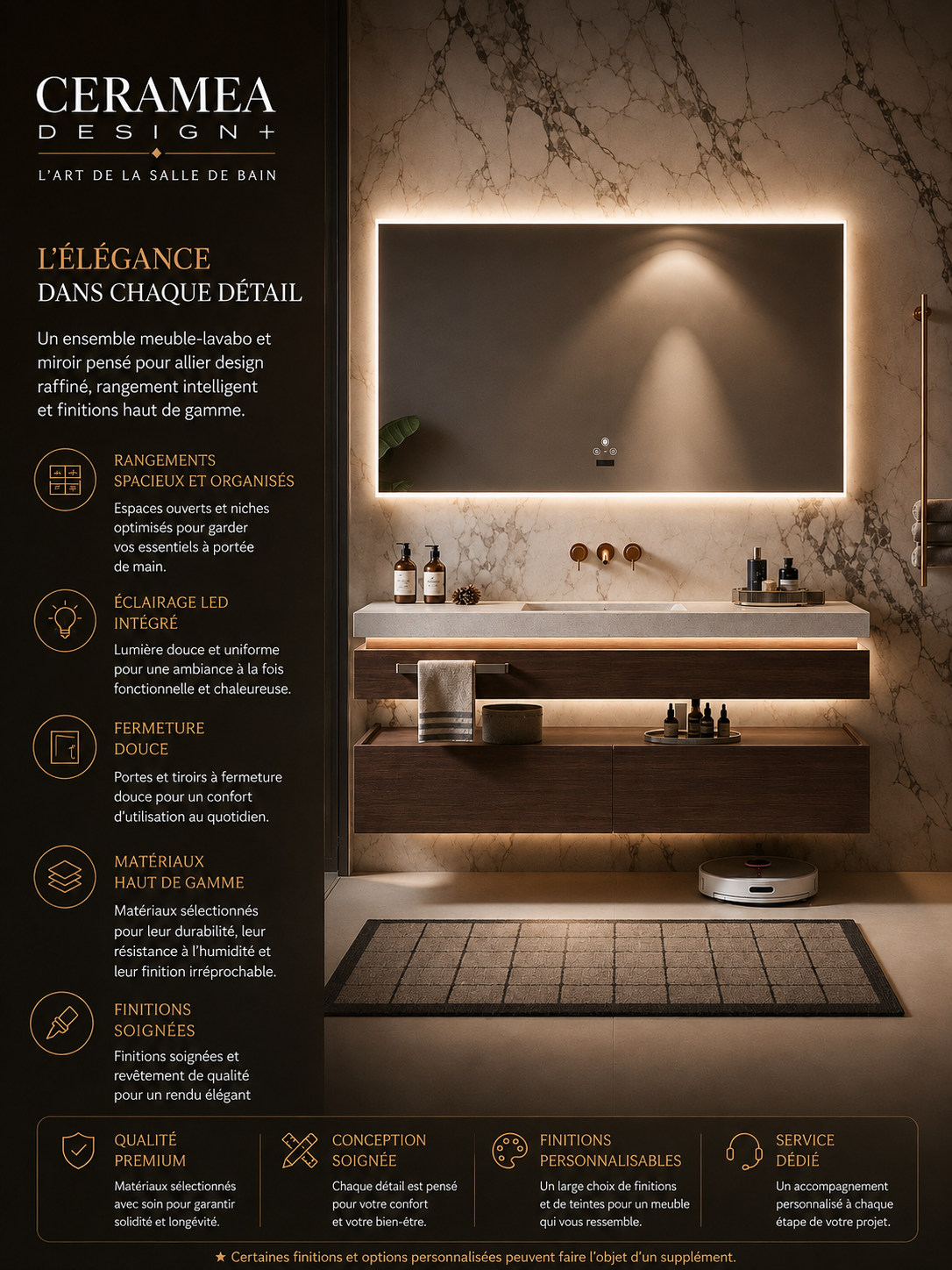 Ensemble meuble vasque Néréa - Céraméa Design